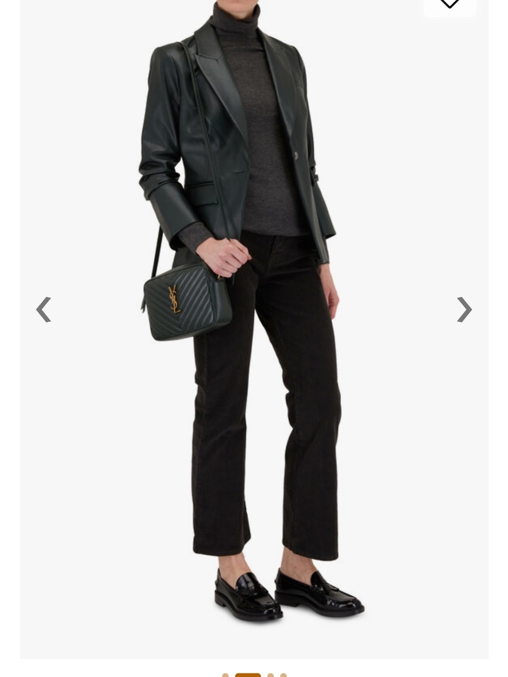 Nili Lotan Charcoal Gray Corduroy Bootcut Pant